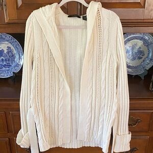 Express Cream Cable Knit Cardigan